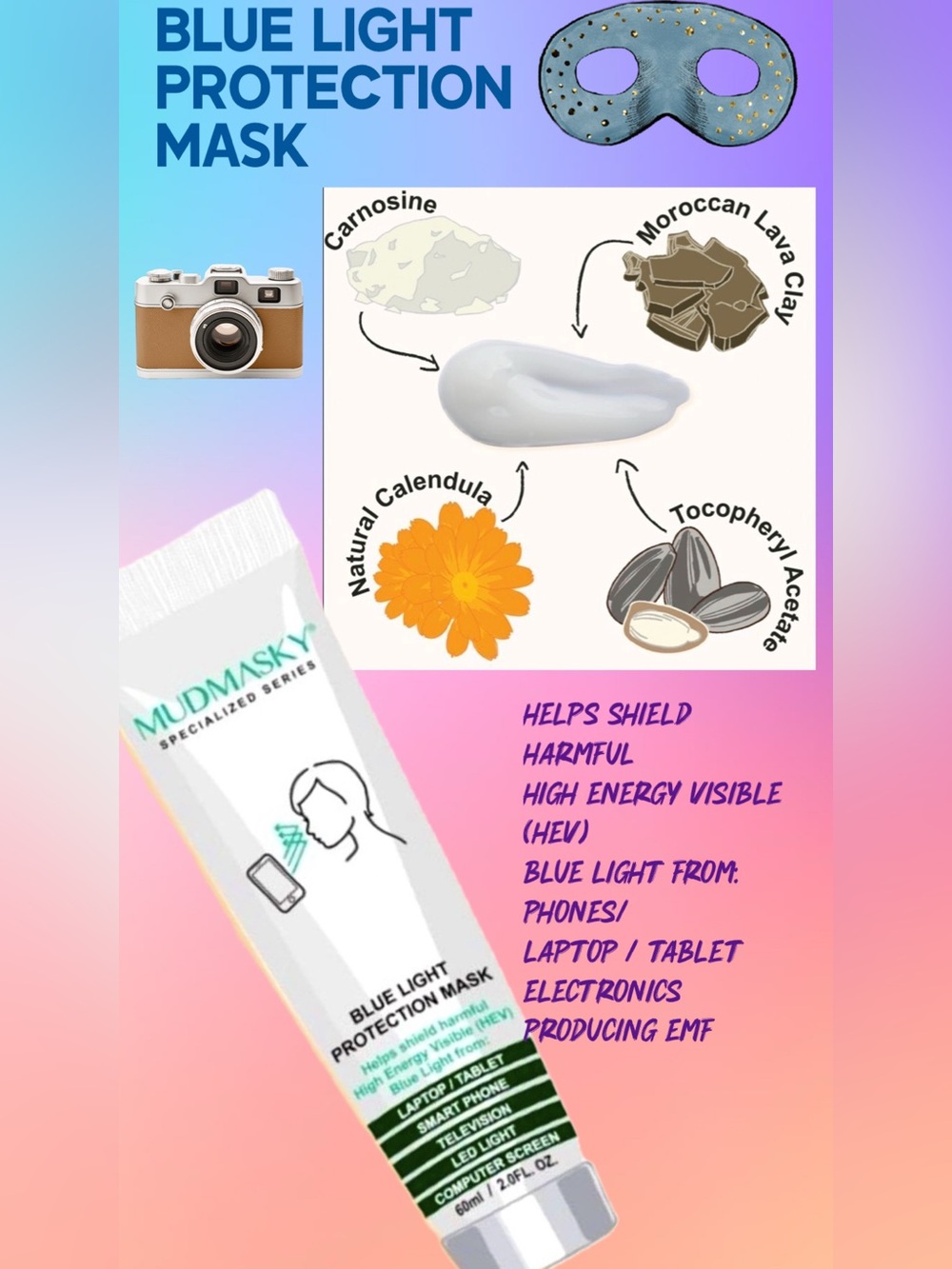 BLUE LIGHT PROTECTION
MudMasky
Mask SkinCare
BRAND NEW
U DESERVE PROTECTION!